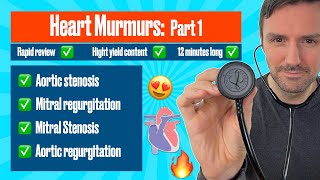 Heart murmurs for beginners 🔥 🔥 🔥 Part 1Aortic amp Mitral stenosis Aortic amp mitral regurgitation [upl. by Assiren]