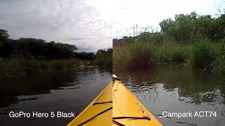 Campark ACT74 vs GoPro Hero 5 Black Video Comparison [upl. by Sonny666]