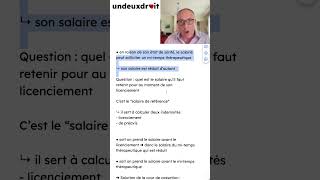 mitemps tempspartiel thérapeutique salaire indemnité licenciement préavis calcul [upl. by Annekahs]