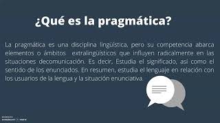 ¿Qué es la pragmática [upl. by Joris704]