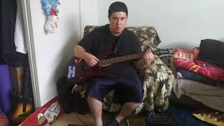 Dean Vendetta XM and Daphon DF2210 WahWah Pedal and Roland Mircocube Guitar Jam [upl. by Adnorehs637]