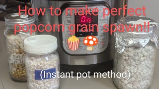 Popcorn Grain Spawn  How to Prep and Sterilize Popcorn for the Perfect Spawn instant pot method [upl. by Adnhoj531]