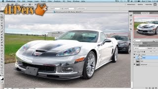 Adobe Photoshop Creating Chrome Paint on a Vehicle [upl. by Znerol]