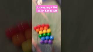 Attempting a flat stitch Kandi cuff [upl. by Inod597]