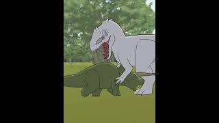 Indominus Rex vs TRex   Jurassic World Animation shorts [upl. by Pacorro]