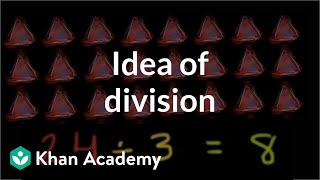 The idea of division  Multiplication and division  Arithmetic  Khan Academy [upl. by Leumel]