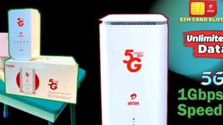 Airtel Airfiber 5G internet 1GBps Speedsairfiber airtel 5g wifi jio5g airtelairfiber [upl. by Nessah]