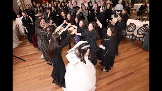 Satmar Monsey girls dancing Keitzad Merakdim at Hasidic Orthodox Jewish wedding Lieby amp Roizy Breuer [upl. by Aitercul]