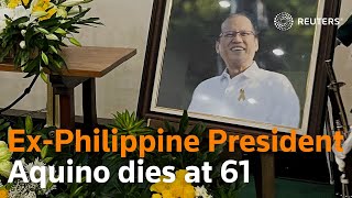 ExPhilippine President Benigno Aquino dies at 61 [upl. by Hcnarb]