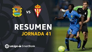 Resumen de CF Fuenlabrada vs Real Sporting 00 [upl. by Eire]