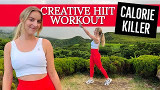 UNIQUE HIIT WORKOUT  No Repeats Cardio Calorie Killer [upl. by Ahsinan659]