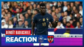 La réaction de Benoît Badiashile Equipe de France I FFF 2022 [upl. by Ilbert]