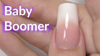 Gel Baby Boomer Nails Manicure Tutorial [upl. by Franky]