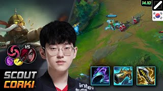 Scout Corki Mid Build Opportunity Hail of Blades  LOL KR Master Patch 1410 [upl. by Elnore]