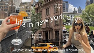 New York Vlog 🚖 Shopping on 5th Ave New Tiffanys store Museum visit Sunny coffee in Bryant Park [upl. by Nager]