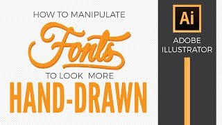 How to make a font look hand drawn amp Opentype Illustrator Tutorial  Graphic Design How to [upl. by Blatman]