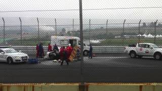 Mark Webbers rescue after big crash at Interlagos FIA WEC  2014 6 Hours of São Paulo [upl. by Aikenahs549]