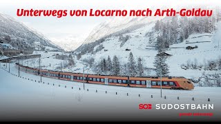 Treno Gottardo Von Locarno nach ArthGoldau [upl. by Kotick]