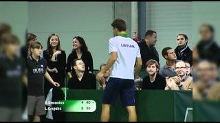 Ricardas Berankis  Laurynas Grigelis friendly game [upl. by Ailyt515]