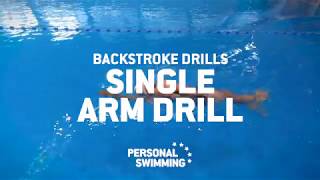 Single Arm Drill  Personal Swimming Backstroke drills [upl. by Lief]