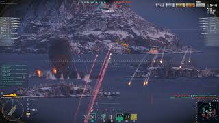 World of Warships Insane Schlieffen push 850 secondary hits [upl. by Asela]