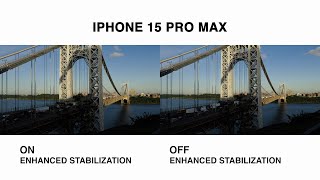 Iphone 15 Pro Max  Enhanced Stabilization Settings Crop and Feature [upl. by Asseralc]