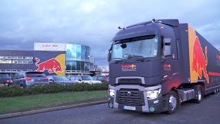 Red Bull Racing Trucks Packed up and heading to Formula Ones first test in Barcelona [upl. by Mikah839]