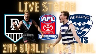 PORT ADELAIDE V GEELONG LIVE STREAM2ND QUALIFYING FINAL 2024 [upl. by Maurise]