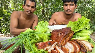 Making the Perfect Crispy Pork Belly in Large Fry Pan  My Skill Cooking [upl. by Walt751]