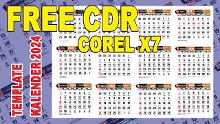 Template Kalender 2024  Free file cdr [upl. by Flor]