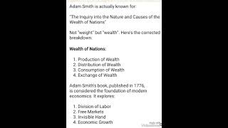 economics subject this is the theory of Adam Smith [upl. by Adyeren925]