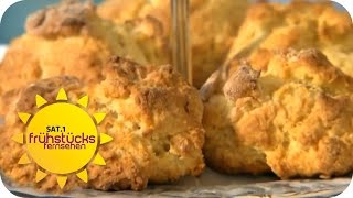 Britische SCONES selbermachen  Rezept  SAT1 Frühstücksfernsehen [upl. by Zulema]