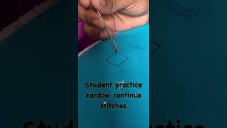 Practice Zardosi basic stitches embroidery aariworkusingnormalneedle [upl. by Watkin]