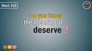 Meaning of Deserve [upl. by Jakob]