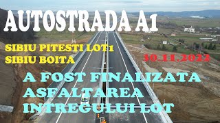 Autostrada A1 Sibiu Pitești lot1 Sibiu Boița filmat complet în 30 11 2022 autostradasibiupitesti [upl. by Iris99]