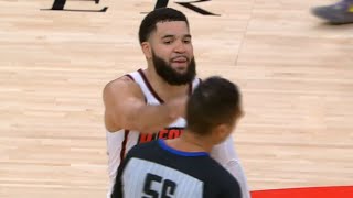 Fred VanVleet pokes ref in the head and calls him a btch after ejected 😳 [upl. by Naga]