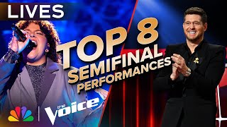 The Best Performances from the Top 8 Live SemiFinal  The Voice  NBC [upl. by Hanfurd]