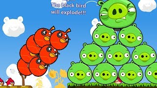 Angry Birds Cannon 3  BOMBER BIRD BLAST ALL BAD PIGGIES AND MEET GIRLFRIEND [upl. by Ardeha635]