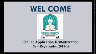 Online Application of Unregistered students of Solapur University [upl. by Limoli249]