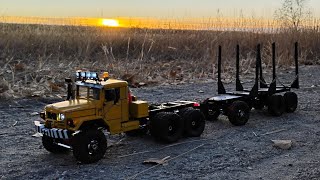 WPL B16 M35A2 Logging Trailer Build Test with Scout Kyosho Mini Z 4x4 4Runner [upl. by Stanfield541]