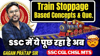 Train Stoppage रेलगाड़ी Based Concepts amp Questions  Time Speed amp Distance By Gagan Pratap Sir ssc [upl. by Nonaihr]