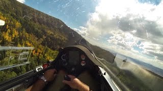 Glider Enjoying 100 Mile Ridge Flight Over the Rocky Mountains [upl. by Rosena279]