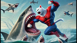 SpiderMan Cat P11 El gato araña lucha con tiburones para vengar a su padre y traer la paz a todos [upl. by Savdeep32]