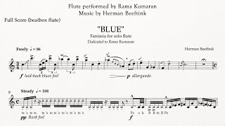 Herman Beeftink  quotBluequot for Solo Flute BEATBOX FLUTEsheet music [upl. by Boyce]