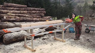 LOGOSOL F2 Sägewerk im Einsatz Portable Sawmill in Action [upl. by Kirt]