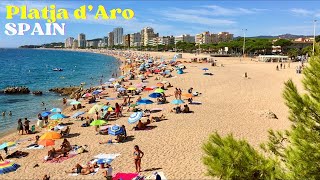 Costa Brava Beach Walk at Platja d’Aro in Girona Spain [upl. by Eugenius]