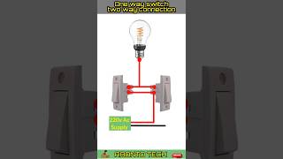 One way switch 2 way connection diagram swich homewiring shorts shortvideo [upl. by Chor202]