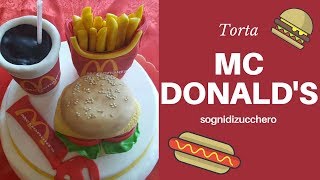 Torta MC Donald Cake Design in Pasta di Zucchero [upl. by Halimaj543]