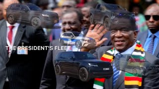 Presidential Style Emmerson MnangagwasMotorcade Features Luxury Vehicles and TopNotch Security [upl. by Ientruoc]