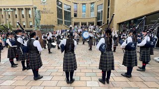 Scotland the Brave by St Andrews College Pipe Band NZ at 2023 Piping Live in Glasgow Scotland [upl. by Fatsug]